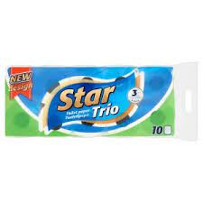Star Trio ورق حمام 10 قطع
